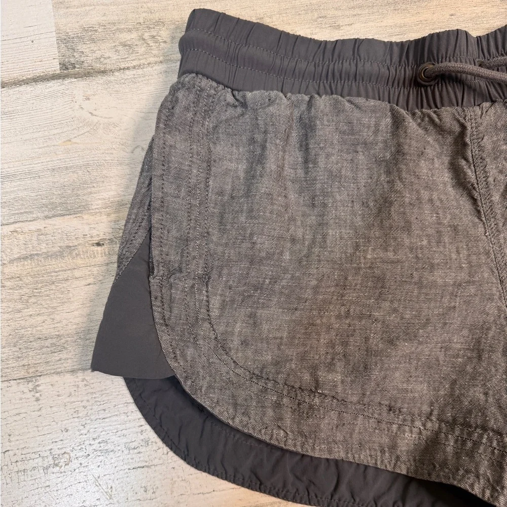 Athleta Shorts Beachside Bali Linene Mid-Rise Drawstring 8